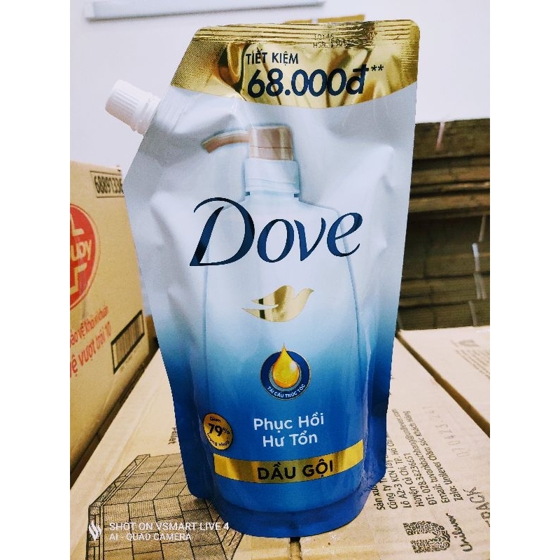 Dầu gội đầu dove túi 640g.
