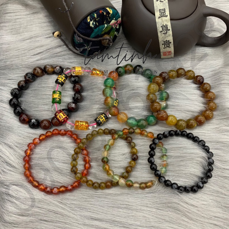 Vòng Tay Phong Thủy Chuỗi Đá Phật Giáo