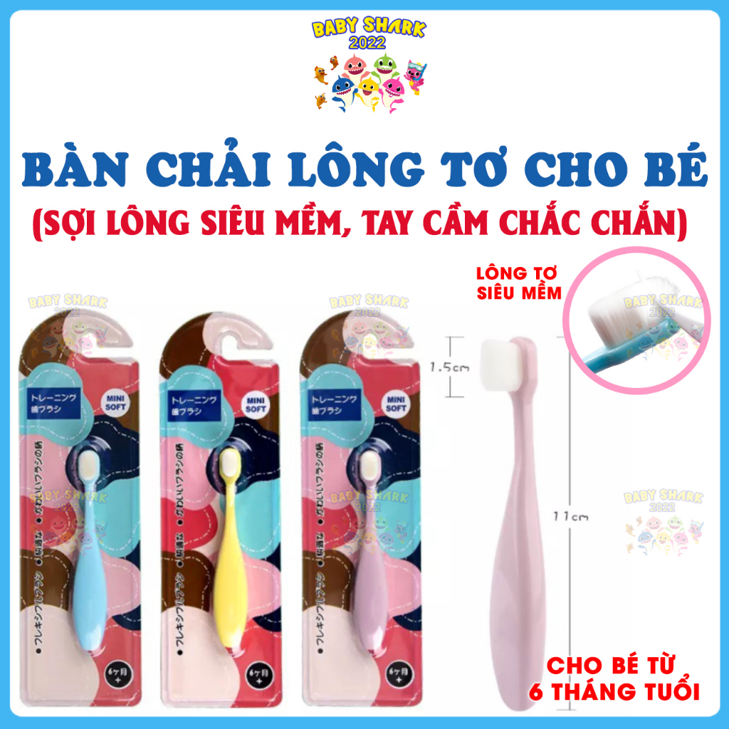 Bàn chải đánh răng xuất Nhật mềm mại cho bé từ 6 tháng tuổi