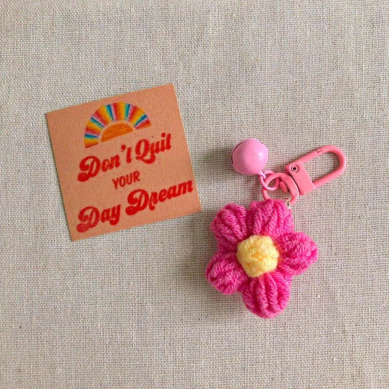 Móc khoá handmade bằng len cute làm quà tặng