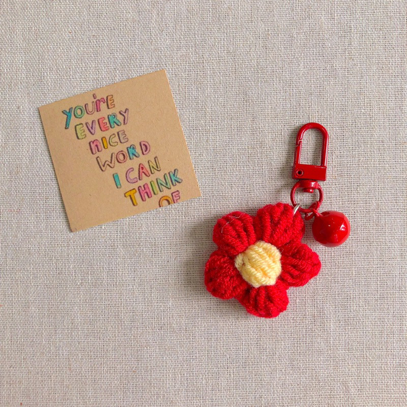 Móc khoá handmade bằng len cute làm quà tặng