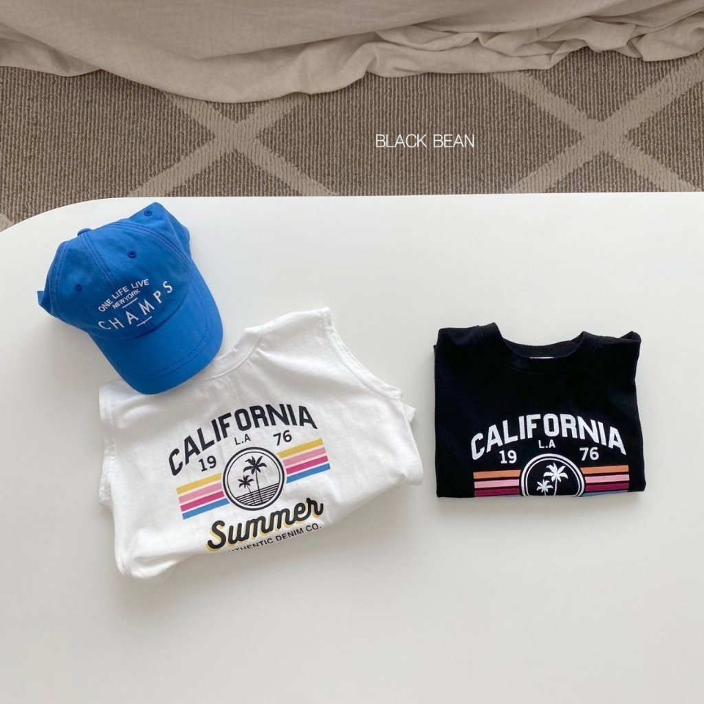 Áo 3 lỗ trẻ em #Blackbean siêu xinh mềm mát Chính hãng Hàn Quốc_California