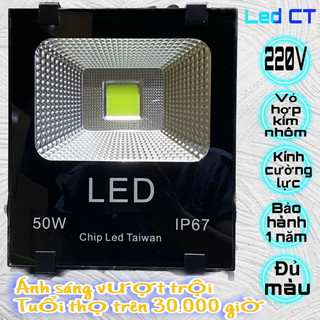 Đèn pha led 50w xanh lá, xanh dương, đỏ