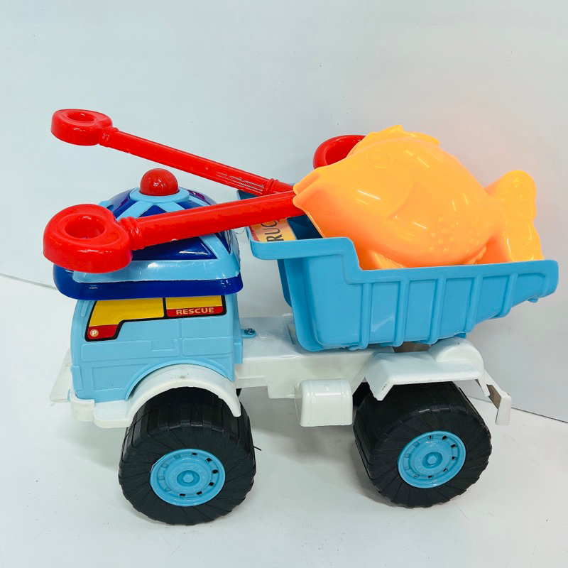 Đồ Chơi Xe Xúc Cát Đi Biển và dụng cụ xây lâu đài cát cỡ lớn cho bé