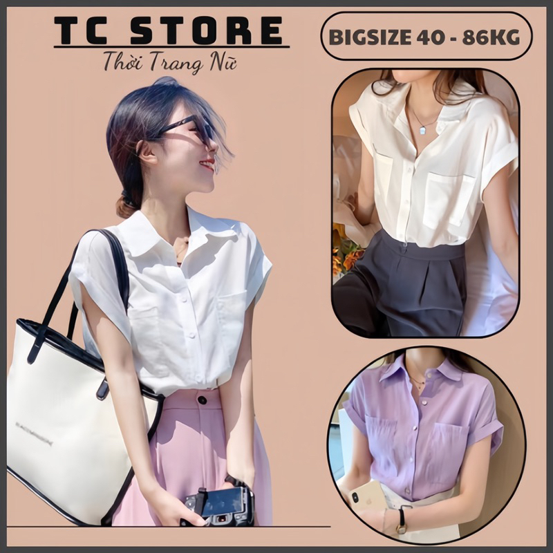 Áo Sơ Mi Tay Ngắn Chất Tơ Nhật Mềm Nhẹ Có Bigsize 805_Tcstore