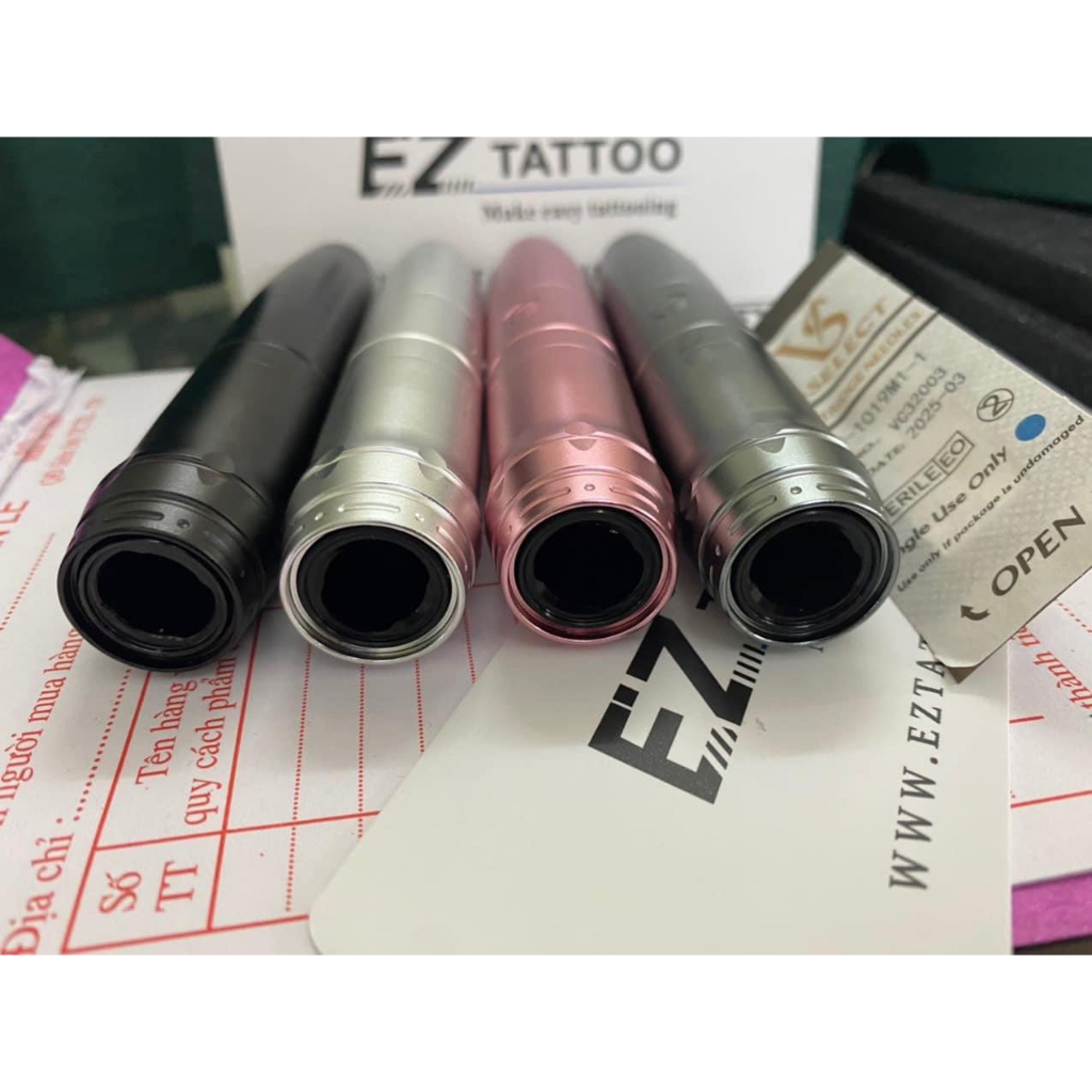 Máy pen EZ phun xăm môi mày mí chính hãng, máy xăm pen 5 0 cao cấp 4 màu