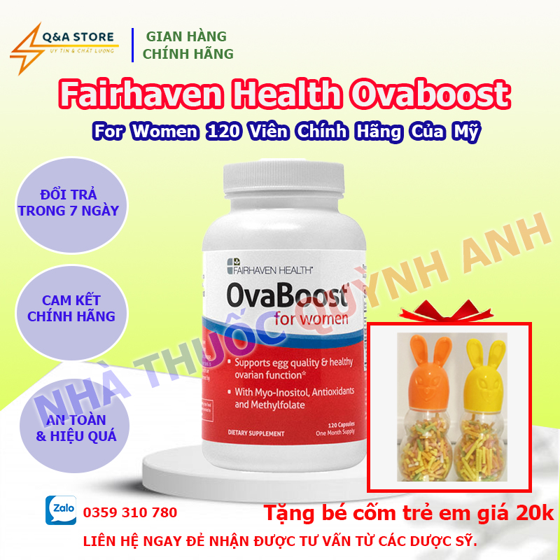 Viên uống hỗ trợ chức năng buồng trứng FairHaven Health OvaBoost for Women 120 viên