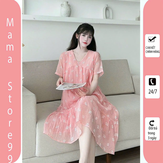 Đầm Bầu Đẹp Công Sở Thiết Kế Mùa Hè Dự Tiệc Cổ Tim Đi Chơi Đi Làm Thoải Mái Xinh Xắn HN388 Mama Store99