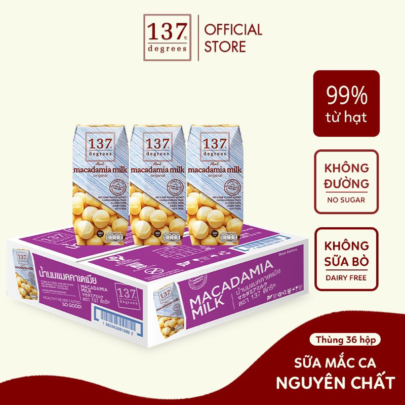 SỮA HẠT MẮC CA  NGUYÊN CHẤT 137 DEGREES