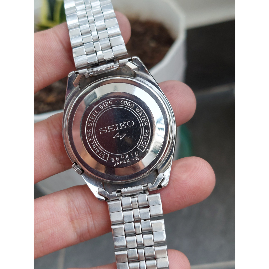 Đồng hồ xưa nam Seiko 5 mặt trắng tự động hàng Si