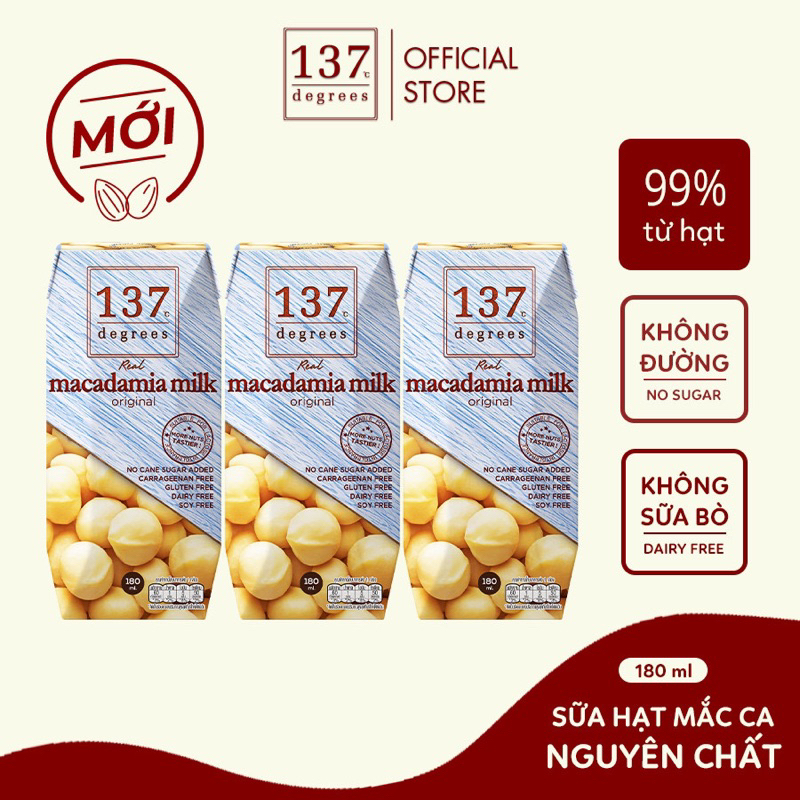 SỮA HẠT MẮC CA  NGUYÊN CHẤT 137 DEGREES