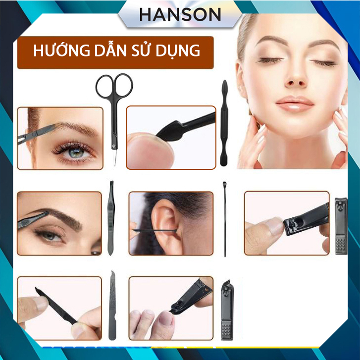 Bộ dụng cụ Hanson Shop chăm sóc móng, chăm sóc cá nhân 12 món # 38