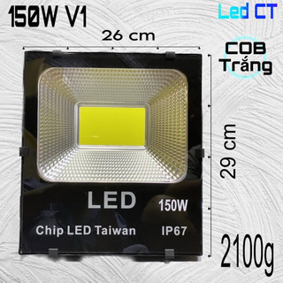 Đèn Pha Led 150W Thân Nhôm (Trắng, Vàng, Xanh dương, Xanh lá, Đỏ)