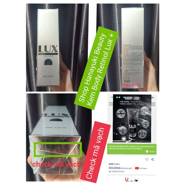 COMBO KEM NGÀY BODY LUX soHERB's PHIÊN BẢN MỚI 280ml và KEM ĐÊM BODY RETINOL LUX+