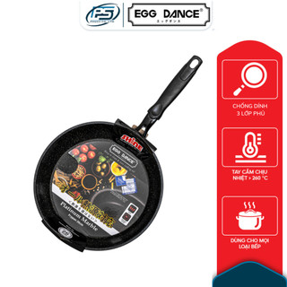 Chảo chống dính shine platinum 20,24,26,28cm 3 lớp phủ chống mài mòn tốt dùng được cho mọi loại bếp platinum-20