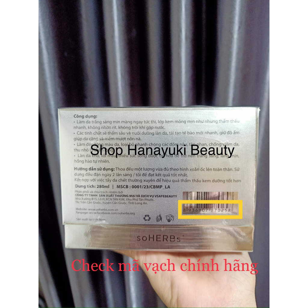 COMBO KEM NGÀY BODY LUX soHERB's PHIÊN BẢN MỚI 280ml và KEM ĐÊM BODY RETINOL LUX+