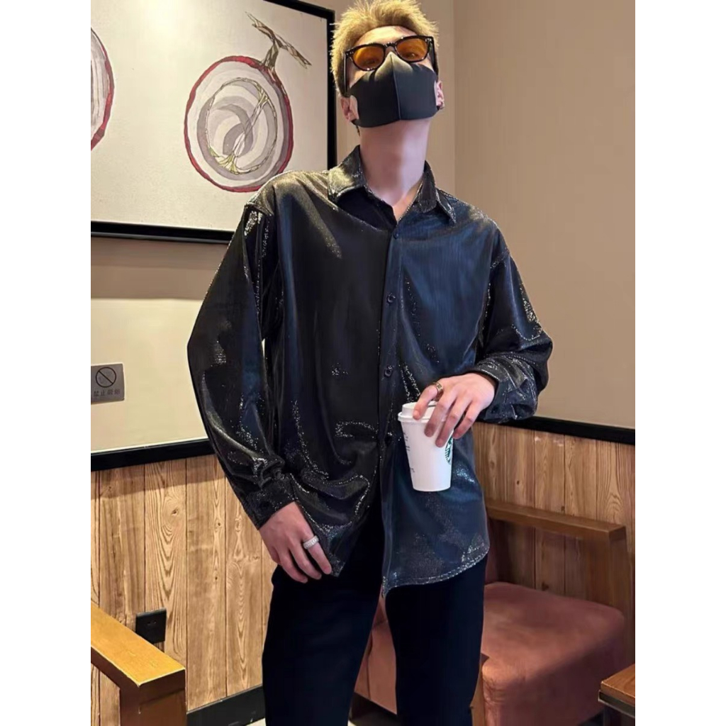 Áo Sơ Mi Lưới Lấp Lánh Thời Trang Badboy Cho Cặp Đôi