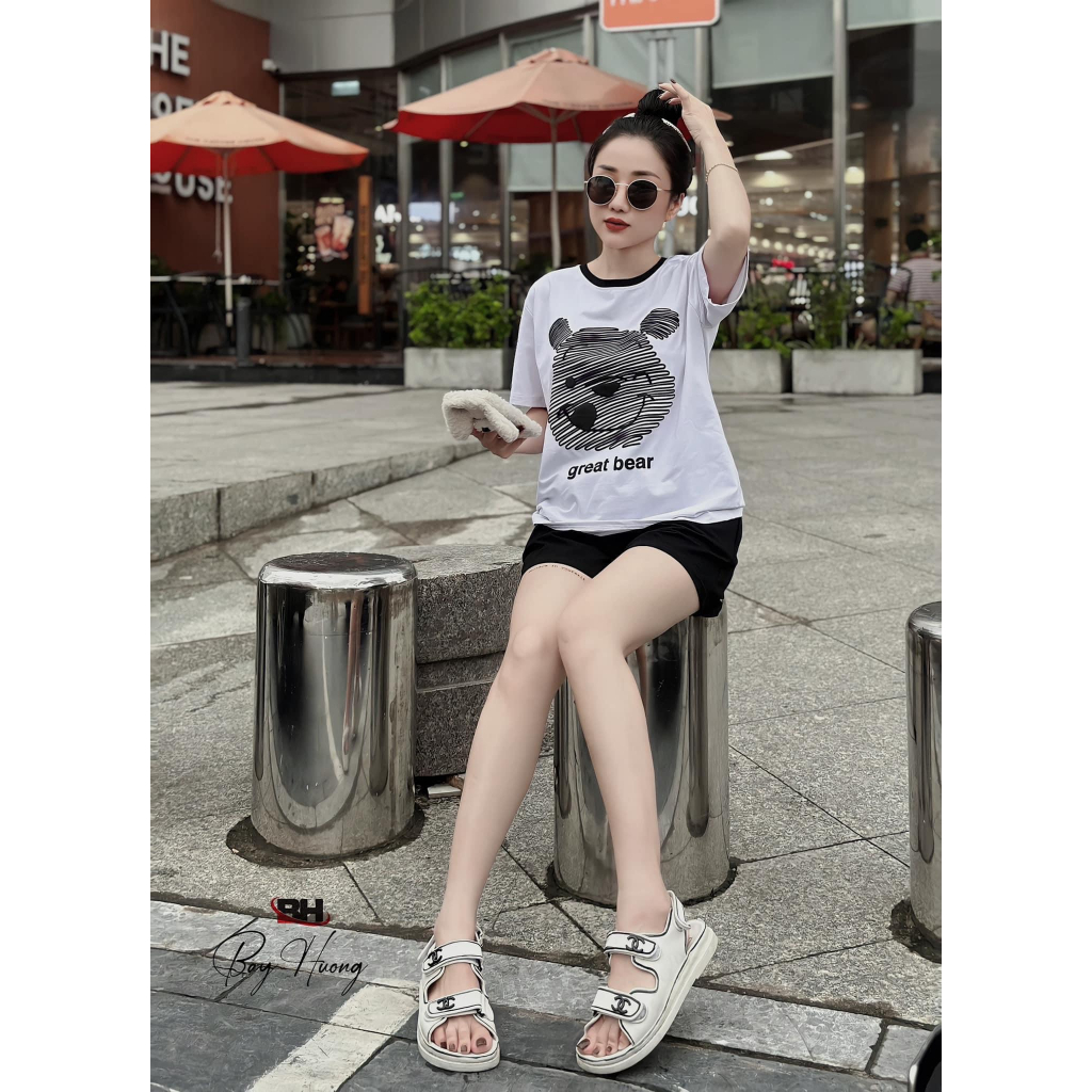 Set Bộ Đồ Nữ From Rộng Great Bee Chất Cotton Su Co Giãn 4 Chiều Thấm Hút Mồ Hôi