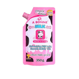 Muối tắm sữa bò tẩy tế bào chết A Bonne Spa Milk Salt Thái Lan 350gr nắp hồng