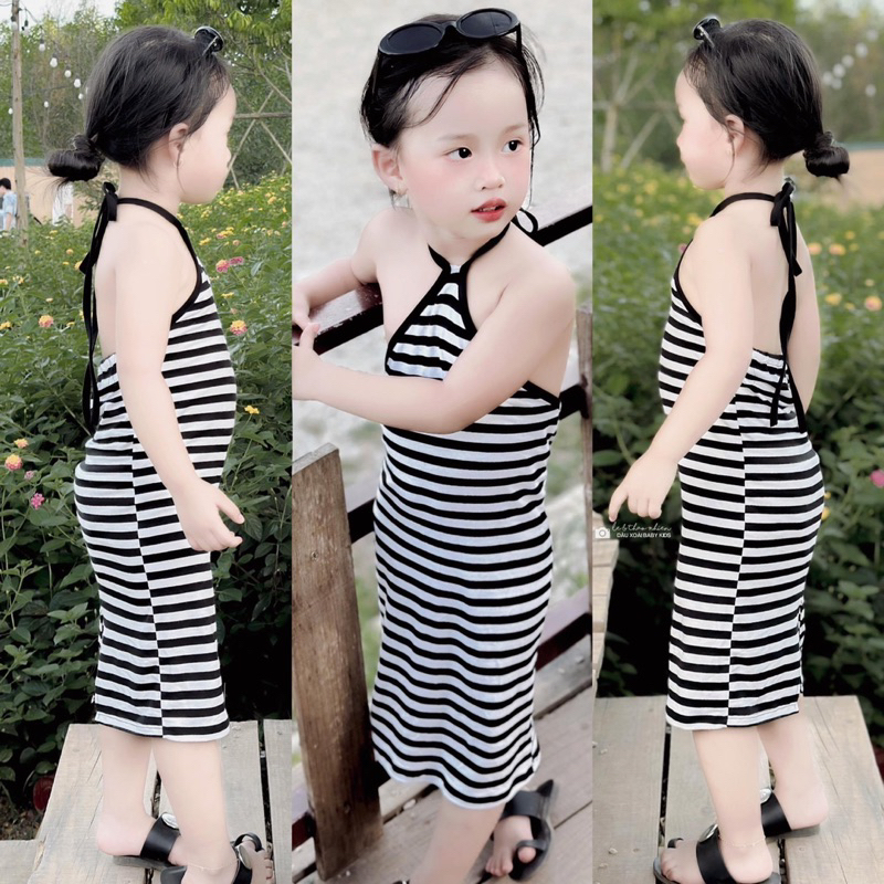 VÁY BODY SỌC CHO BÉ