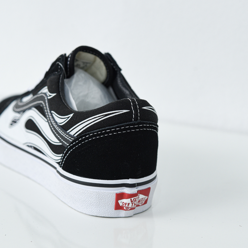 [CHÍNH HÃNG] Vans old skool flame black nam nữ, giày vans old skool v4