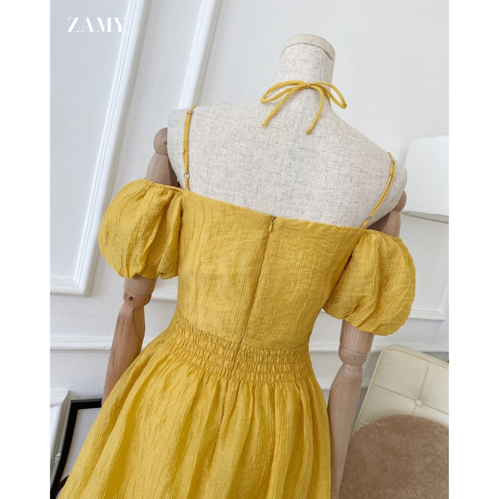 Váy, đầm nữ, maxi trễ vai 2 dây Zamy thiết kế đi chơi, đi tiệc - 1910