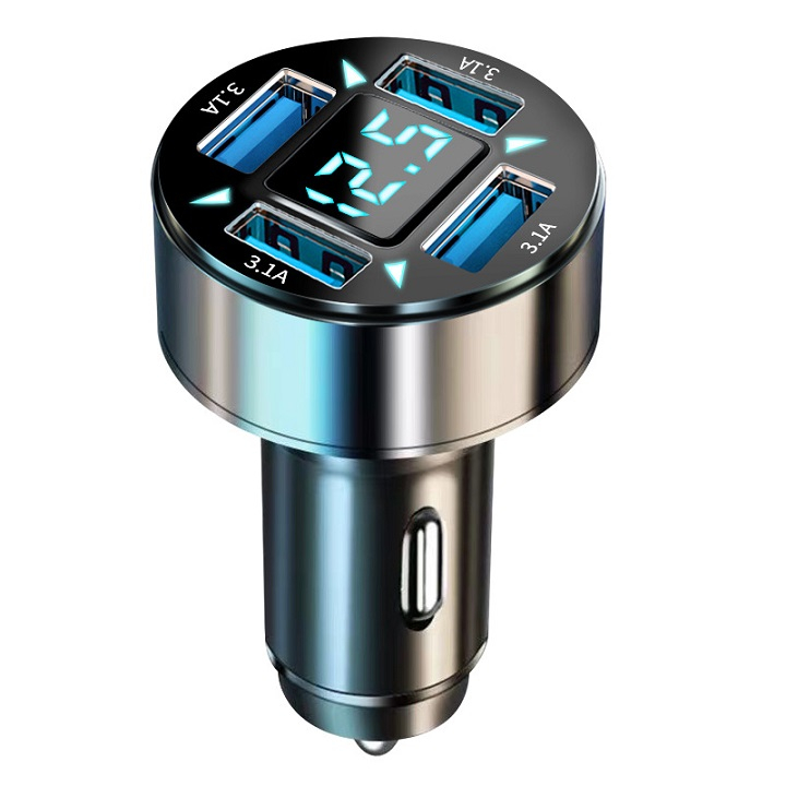 Tẩu Sạc Nhanh 66W QC3.0+PD 4 Cổng USB 12V 24V Cho Xe Hơi