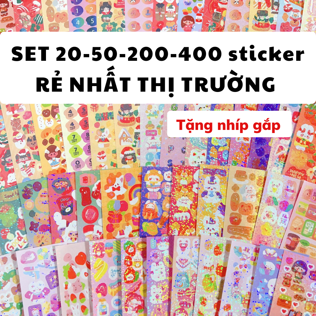 Sticker rẻ nhất thị trường giao ngẫu nhiên đáng yêu dễ thương