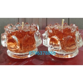Đèn cầy ly hình hoa sen đỏ