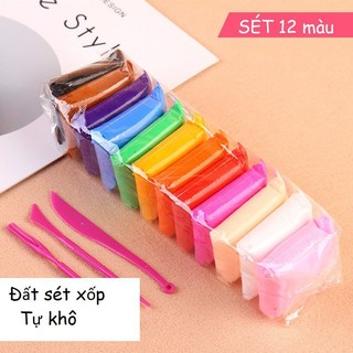 Lốc 36 đất sét tự khô - nguyên liệu làm butter slime