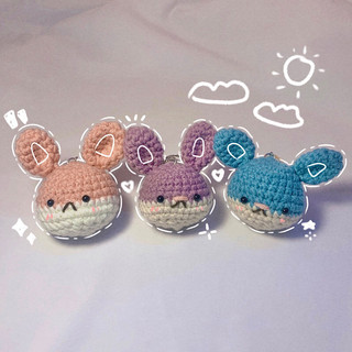 Móc khoá con vật len handmade doll