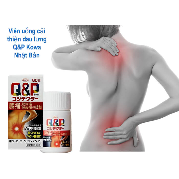 Viên uống chống, cải thiện đau lưng Q&P Kowa Nhật Bản 60/120 viên hàng chính hãng Nhật Bản
