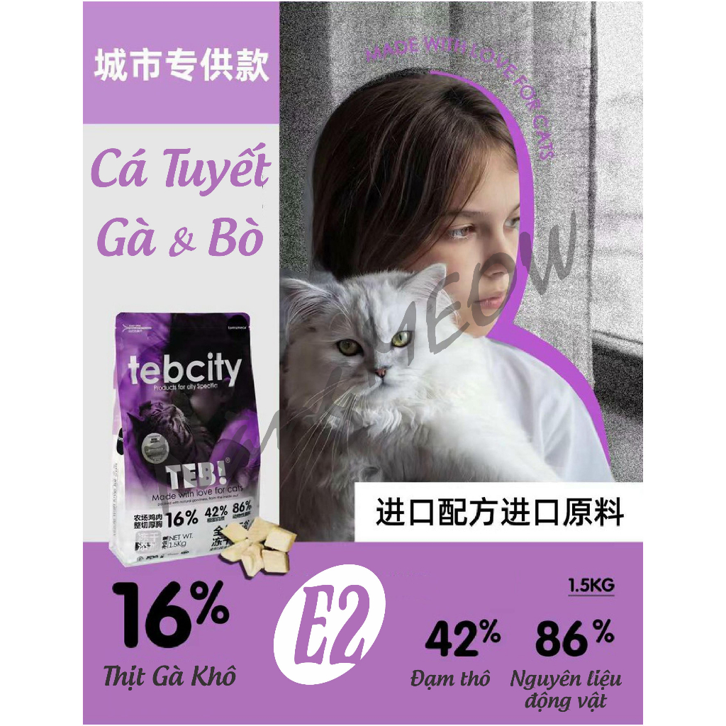 Hạt Teb City - Hạt cao cấp dinh dưỡng cho mèo