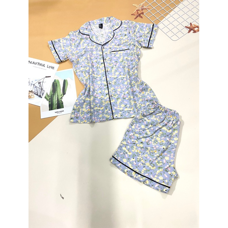 Bộ pijama đùi tole  47-74kg, pyjama đùi tone,tôn