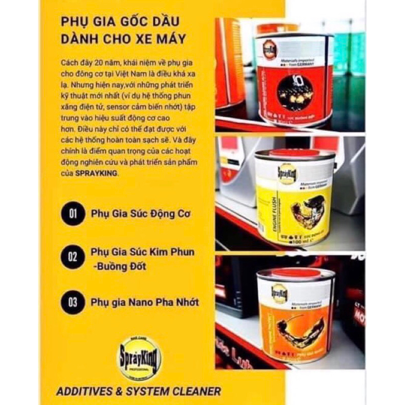 Nhớt Sprayking Moto 10w40 Full tổng hợp dành cho xe máy