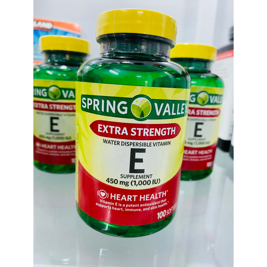 Viên Spring Valley Extra Strength Vitamin E 450mg (1000IU) 100 viên