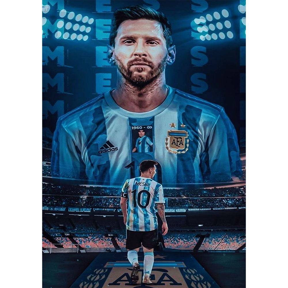Tranh dán tường, poster dán tường cầu thủ MESSI trang trí phòng, decor góc học tập làm việc