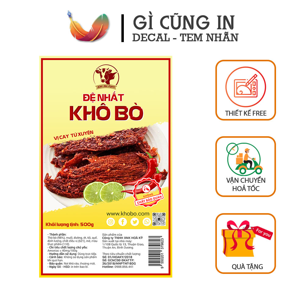 In Tem Nhãn Giấy, Decal, Sticker Dán - Thiết Kế Theo Yêu Cầu Số Lượng Ít Khổ A3