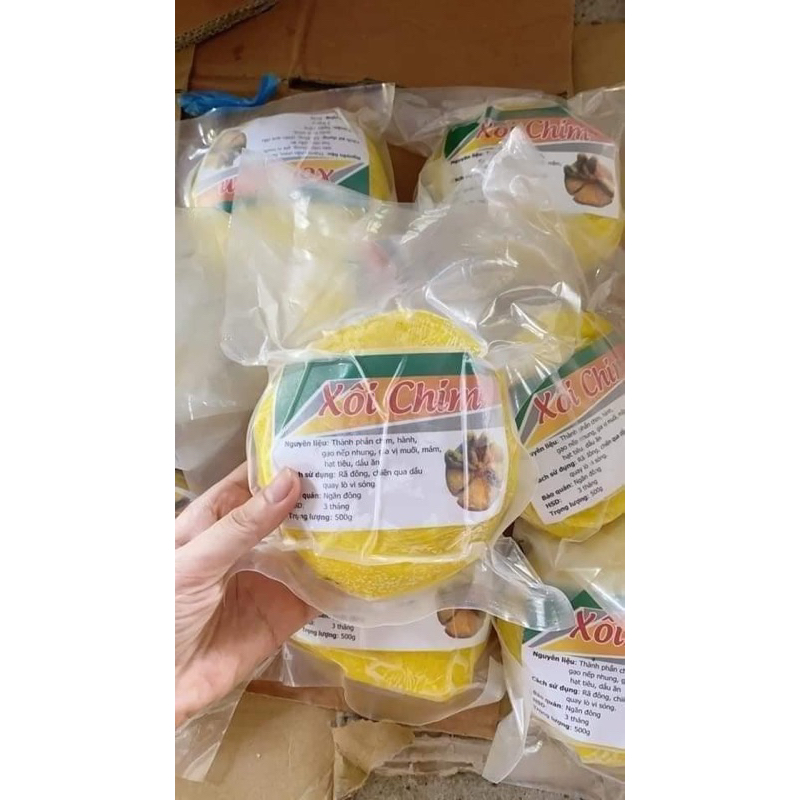 Xôi chim ngon chiên giòn gói 500gr siêu to tiện lợi