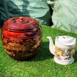 Bộ Rành Ủ Tích Gia Dụng Trung Kiên - Giỏ Ủ Ấm Tích Giành Tích Ủ Ấm Giỏ Ủ Ấm Trà Họa Tiết Đồng Quê