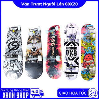 Ván trượt Skateboard mặt nhám, trượt ván, ván trượt thể thao gỗ ép 8 lớp chắc chắn