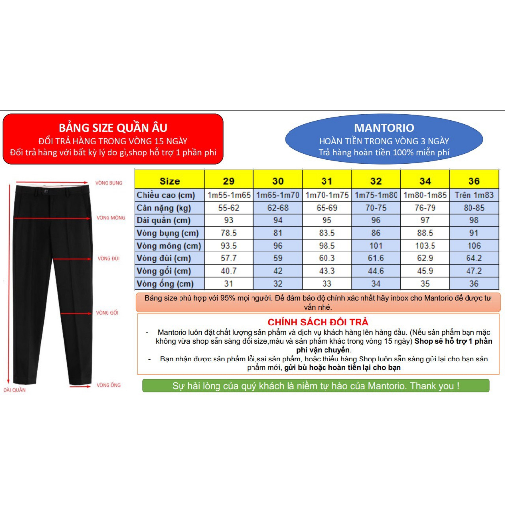 Quần tây âu nam ống đứng slimfit QTZR2303