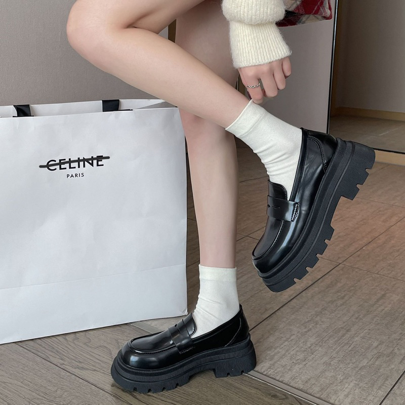 Giày loafer Rebloom - Giày da nữ đế răng cưa cao 5cm phong cách RETRO dành cho nữ - giày trending năm 2023