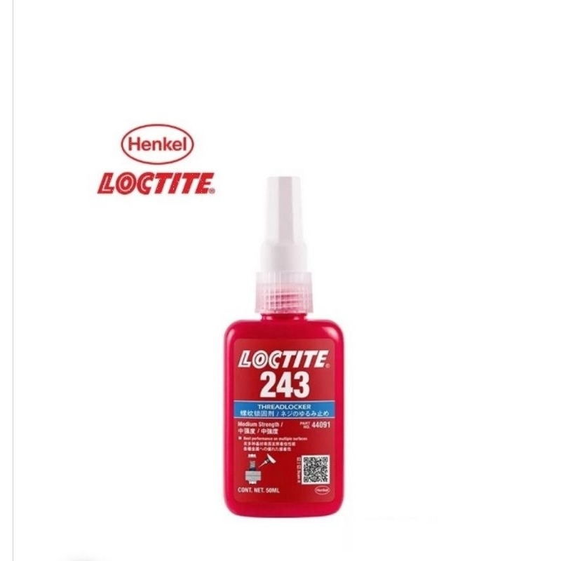 keo khóa ren loctite 243, keo chống xoay loctite 243-50ml, keo chống tuông găng bulong, con tán
