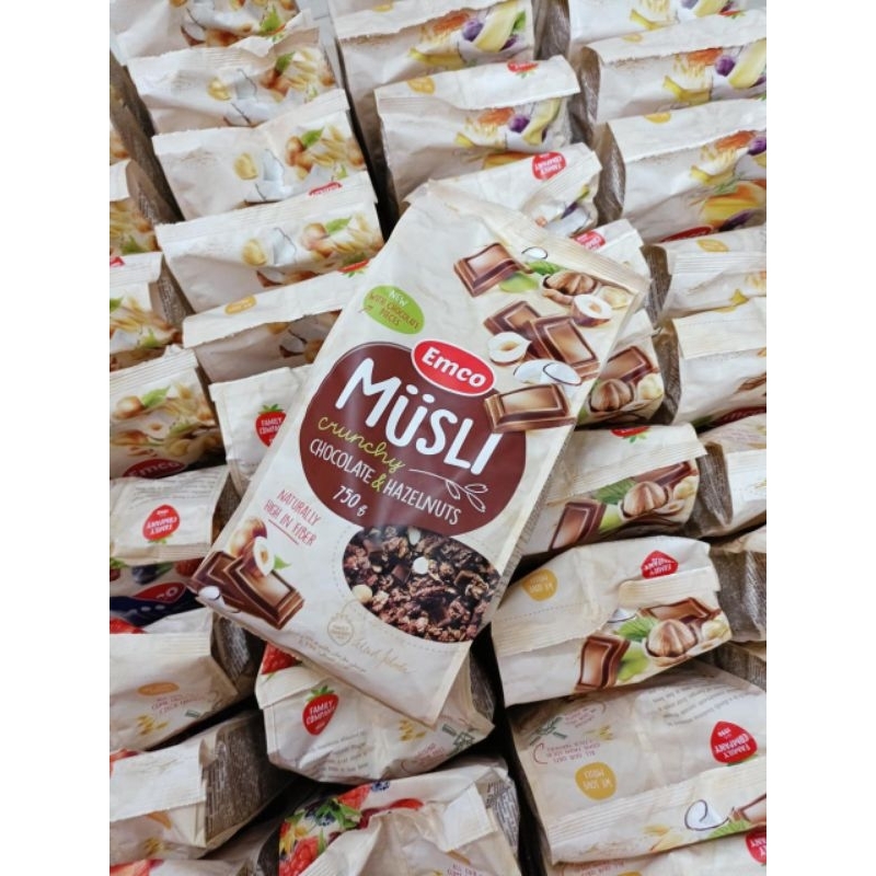 Ngũ cốc MUSLI ( yến mạch + trái cây sấy khô) nhập Đức. (SỈ Ib)