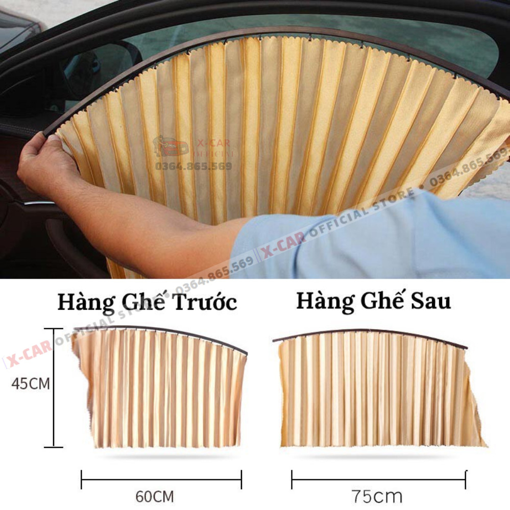 BỘ 4 RÈM VẢI CHE NẮNG CÁNH CỬA THÔNG MINH TRÊN XE HƠI
