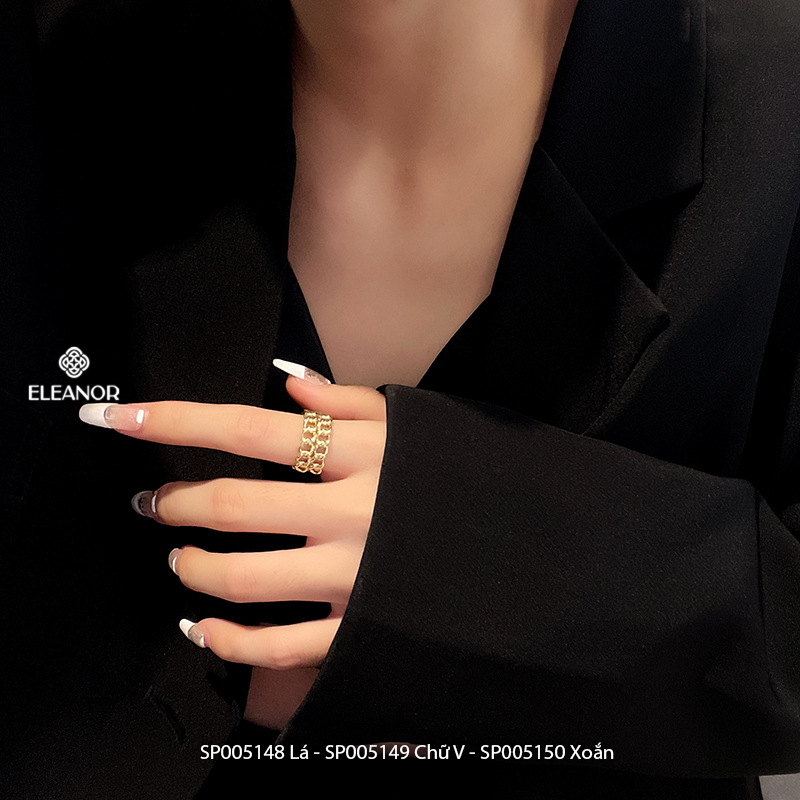 Nhẫn nữ hở Eleanor Accessories nhiều họa tiết phụ kiện trang sức 5148