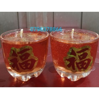 Đèn cầy ly múi đỏ