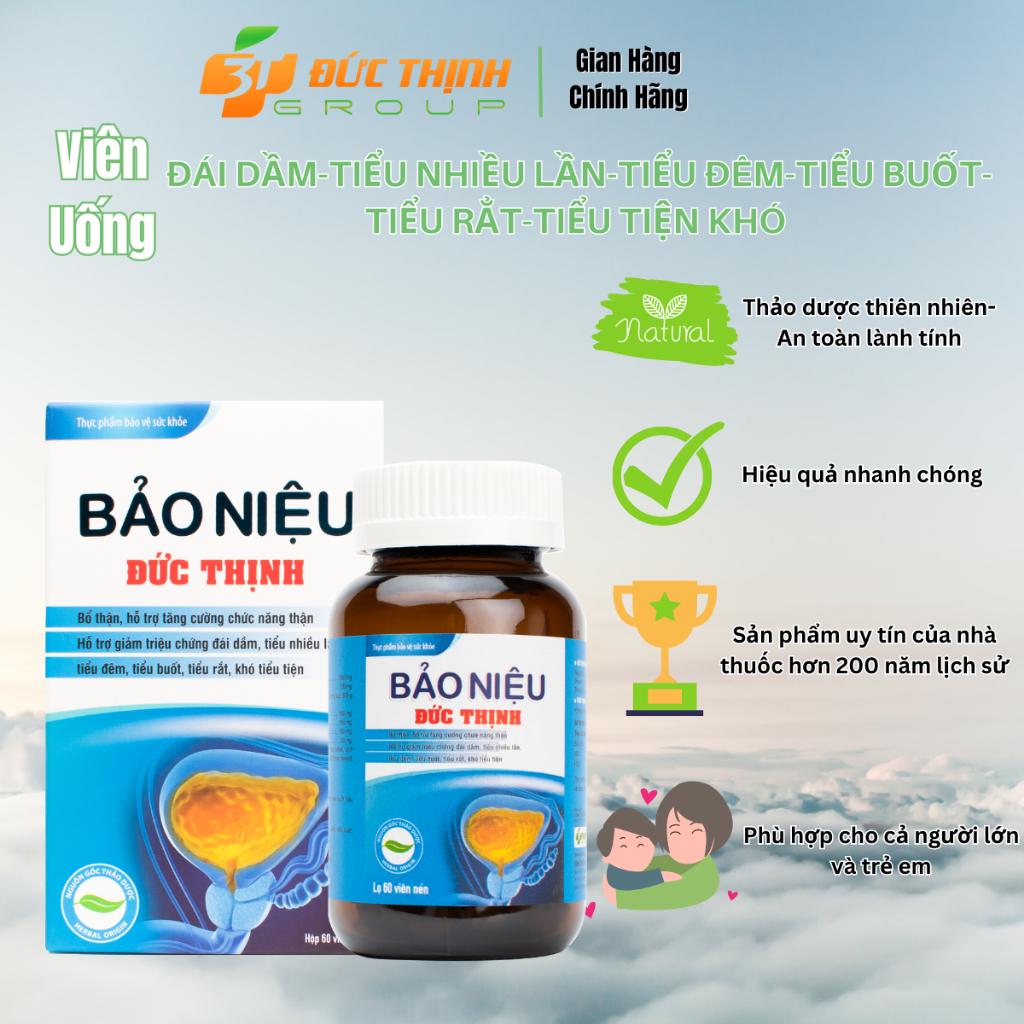 Viên uống Bảo Niệu Đức Thịnh 60 viên - hỗ trợ cải thiện các vấn đề đường tiểu