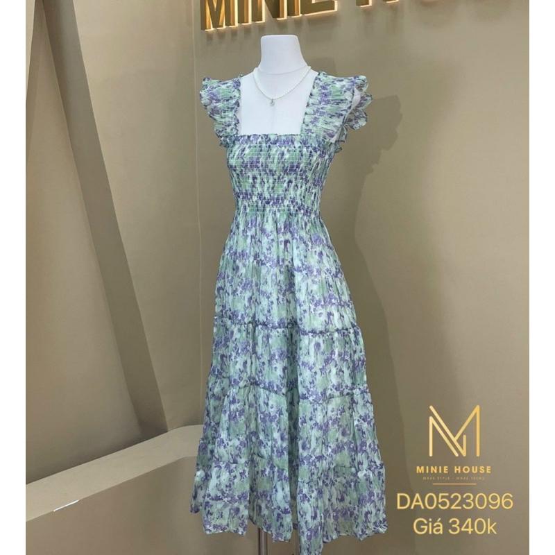 Đầm xoè voan hoa TRIPBLE T DRESS có lót siêu xinh - Free size dưới 54kg